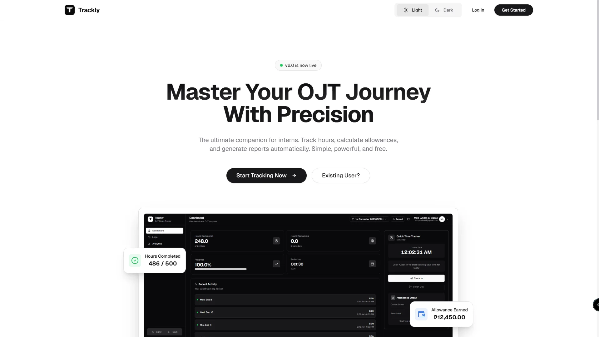 Trackly screenshot